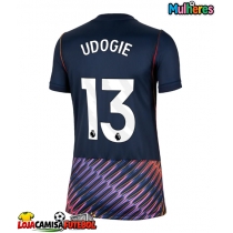 Camisa de Futebol Tottenham Hotspur Destiny Udogie #13 Equipamento Secundário Mulheres 2026-27 Manga Curta